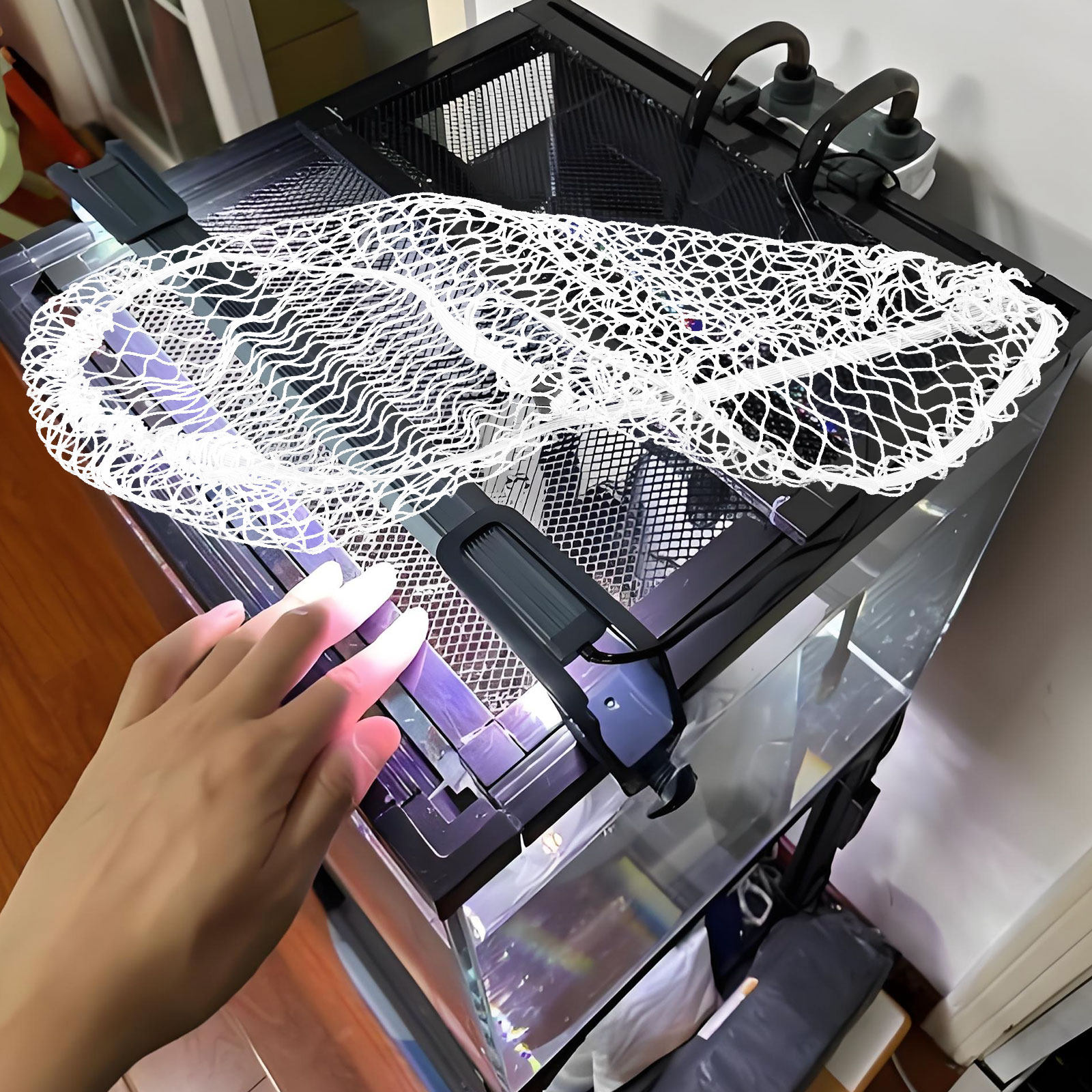 40x20cm Aquarium Mesh Net Cove - Screen Top Mesh recension och pris