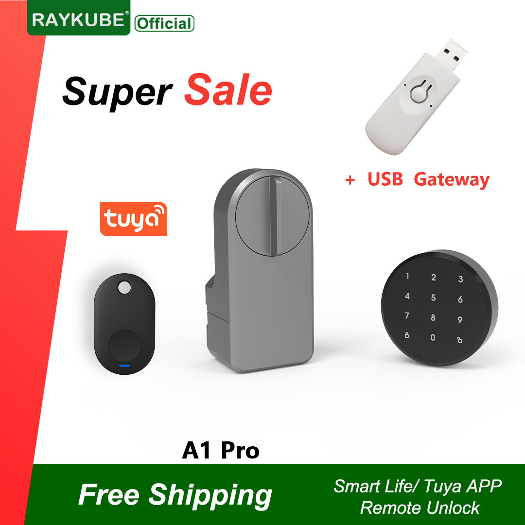 RAYKUBE A1 Pro Tuya BEL Smart  - Glass Door Hinge recension och pris